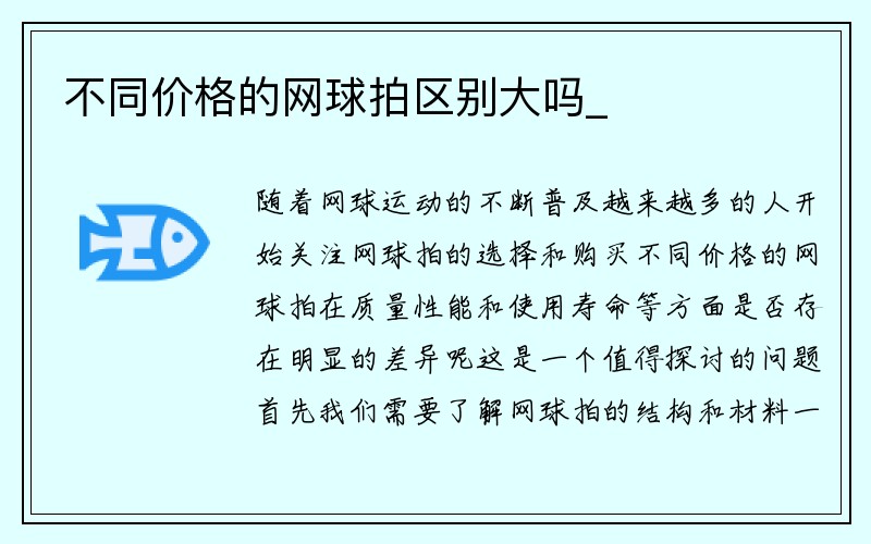 不同价格的网球拍区别大吗_