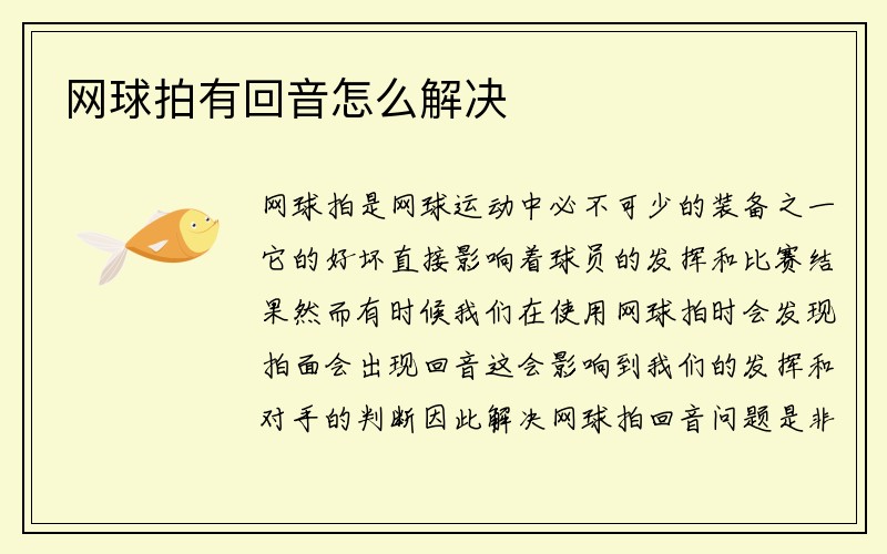 网球拍有回音怎么解决