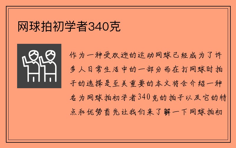 网球拍初学者340克