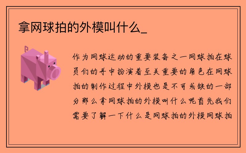 拿网球拍的外模叫什么_