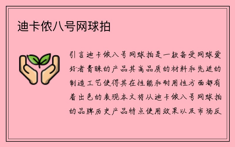 迪卡侬八号网球拍